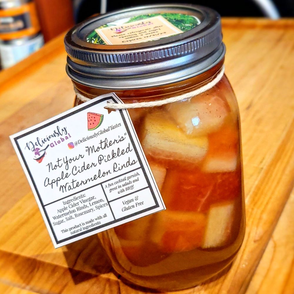 a jar of pickled veggies